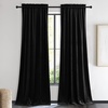 image:imageNICETOWN 96 inch Long Brown Velvet Curtains Extra Wide W62 x L96 Luxury Soft Thermal Insulated Room Darkening Heavy Duty Velvet Drapes for Sliding Glass Door 2 PanelsBlack Series  Black