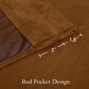 image:imageNICETOWN 96 inch Long Brown Velvet Curtains Extra Wide W62 x L96 Luxury Soft Thermal Insulated Room Darkening Heavy Duty Velvet Drapes for Sliding Glass Door 2 PanelsYellow Series  Bronze