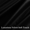 image:imageNICETOWN 96 inch Long Brown Velvet Curtains Extra Wide W62 x L96 Luxury Soft Thermal Insulated Room Darkening Heavy Duty Velvet Drapes for Sliding Glass Door 2 PanelsBlack Series  Black