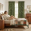 image:imageNICETOWN 96 inch Long Brown Velvet Curtains Extra Wide W62 x L96 Luxury Soft Thermal Insulated Room Darkening Heavy Duty Velvet Drapes for Sliding Glass Door 2 Panels2  Leaf Pattern  Olive Green
