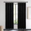 image:imageNICETOWN 96 inch Long Brown Velvet Curtains Extra Wide W62 x L96 Luxury Soft Thermal Insulated Room Darkening Heavy Duty Velvet Drapes for Sliding Glass Door 2 PanelsBlack Series  Black