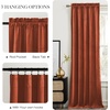 image:imageNICETOWN 96 inch Long Brown Velvet Curtains Extra Wide W62 x L96 Luxury Soft Thermal Insulated Room Darkening Heavy Duty Velvet Drapes for Sliding Glass Door 2 PanelsRed Series  Rust Red