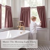 image:imageNICETOWN 96 inch Long Brown Velvet Curtains Extra Wide W62 x L96 Luxury Soft Thermal Insulated Room Darkening Heavy Duty Velvet Drapes for Sliding Glass Door 2 PanelsDusty Rose Pink