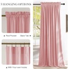 image:imageNICETOWN 96 inch Long Brown Velvet Curtains Extra Wide W62 x L96 Luxury Soft Thermal Insulated Room Darkening Heavy Duty Velvet Drapes for Sliding Glass Door 2 PanelsPink Series  Blush Pink