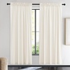 image:imageNICETOWN 96 inch Long Brown Velvet Curtains Extra Wide W62 x L96 Luxury Soft Thermal Insulated Room Darkening Heavy Duty Velvet Drapes for Sliding Glass Door 2 PanelsWhite Series  Ivory White
