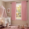 image:imageNICETOWN 96 inch Long Brown Velvet Curtains Extra Wide W62 x L96 Luxury Soft Thermal Insulated Room Darkening Heavy Duty Velvet Drapes for Sliding Glass Door 2 Panels3  Pom Pom  Blush Pink