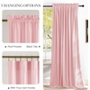 image:imageNICETOWN 96 inch Long Brown Velvet Curtains Extra Wide W62 x L96 Luxury Soft Thermal Insulated Room Darkening Heavy Duty Velvet Drapes for Sliding Glass Door 2 PanelsPink Series  Baby Pink