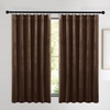image:imageNICETOWN 96 inch Long Brown Velvet Curtains Extra Wide W62 x L96 Luxury Soft Thermal Insulated Room Darkening Heavy Duty Velvet Drapes for Sliding Glass Door 2 PanelsBrown Series  Brown