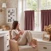 image:imageNICETOWN 96 inch Long Brown Velvet Curtains Extra Wide W62 x L96 Luxury Soft Thermal Insulated Room Darkening Heavy Duty Velvet Drapes for Sliding Glass Door 2 PanelsDusty Rose Pink