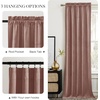 image:imageNICETOWN 96 inch Long Brown Velvet Curtains Extra Wide W62 x L96 Luxury Soft Thermal Insulated Room Darkening Heavy Duty Velvet Drapes for Sliding Glass Door 2 PanelsPink Series  Dusty Pink