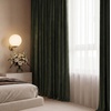 image:imageNICETOWN 96 inch Long Brown Velvet Curtains Extra Wide W62 x L96 Luxury Soft Thermal Insulated Room Darkening Heavy Duty Velvet Drapes for Sliding Glass Door 2 PanelsGreen Series  Olive Green