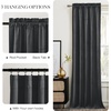 image:imageNICETOWN 96 inch Long Brown Velvet Curtains Extra Wide W62 x L96 Luxury Soft Thermal Insulated Room Darkening Heavy Duty Velvet Drapes for Sliding Glass Door 2 PanelsGrey Series  Grey