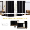 image:imageNICETOWN 96 inch Long Brown Velvet Curtains Extra Wide W62 x L96 Luxury Soft Thermal Insulated Room Darkening Heavy Duty Velvet Drapes for Sliding Glass Door 2 PanelsBlack Series  Black