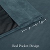 image:imageNICETOWN 96 inch Long Brown Velvet Curtains Extra Wide W62 x L96 Luxury Soft Thermal Insulated Room Darkening Heavy Duty Velvet Drapes for Sliding Glass Door 2 PanelsBlue Series  Slate Blue