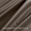 image:imageNICETOWN 96 inch Long Brown Velvet Curtains Extra Wide W62 x L96 Luxury Soft Thermal Insulated Room Darkening Heavy Duty Velvet Drapes for Sliding Glass Door 2 PanelsBrown Series  Taupe