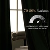 image:imageNICETOWN 96 inch Long Brown Velvet Curtains Extra Wide W62 x L96 Luxury Soft Thermal Insulated Room Darkening Heavy Duty Velvet Drapes for Sliding Glass Door 2 PanelsGreen Series  Olive Green
