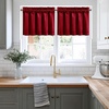 image:imageNICETOWN 96 inch Long Brown Velvet Curtains Extra Wide W62 x L96 Luxury Soft Thermal Insulated Room Darkening Heavy Duty Velvet Drapes for Sliding Glass Door 2 PanelsRed Series  Red