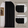 image:imageNICETOWN 96 inch Long Brown Velvet Curtains Extra Wide W62 x L96 Luxury Soft Thermal Insulated Room Darkening Heavy Duty Velvet Drapes for Sliding Glass Door 2 PanelsBlack Series  Black