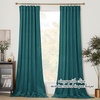 image:imageNICETOWN 96 inch Long Brown Velvet Curtains Extra Wide W62 x L96 Luxury Soft Thermal Insulated Room Darkening Heavy Duty Velvet Drapes for Sliding Glass Door 2 PanelsGreen Series  Teal