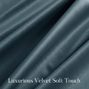 image:imageNICETOWN 96 inch Long Brown Velvet Curtains Extra Wide W62 x L96 Luxury Soft Thermal Insulated Room Darkening Heavy Duty Velvet Drapes for Sliding Glass Door 2 PanelsBlue Series  Slate Blue