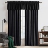 image:imageNICETOWN 96 inch Long Brown Velvet Curtains Extra Wide W62 x L96 Luxury Soft Thermal Insulated Room Darkening Heavy Duty Velvet Drapes for Sliding Glass Door 2 PanelsBlack Series  Black