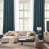 image:imageNICETOWN 96 inch Long Brown Velvet Curtains Extra Wide W62 x L96 Luxury Soft Thermal Insulated Room Darkening Heavy Duty Velvet Drapes for Sliding Glass Door 2 PanelsBlue Series  Greyish Blue