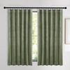 image:imageNICETOWN 96 inch Long Brown Velvet Curtains Extra Wide W62 x L96 Luxury Soft Thermal Insulated Room Darkening Heavy Duty Velvet Drapes for Sliding Glass Door 2 PanelsGreen Series  Sage Green