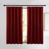 image:imageNICETOWN 96 inch Long Brown Velvet Curtains Extra Wide W62 x L96 Luxury Soft Thermal Insulated Room Darkening Heavy Duty Velvet Drapes for Sliding Glass Door 2 PanelsRed Series  Red