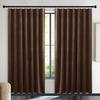 image:imageNICETOWN 96 inch Long Brown Velvet Curtains Extra Wide W62 x L96 Luxury Soft Thermal Insulated Room Darkening Heavy Duty Velvet Drapes for Sliding Glass Door 2 PanelsBrown Series  Brown