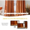 image:imageNICETOWN 96 inch Long Brown Velvet Curtains Extra Wide W62 x L96 Luxury Soft Thermal Insulated Room Darkening Heavy Duty Velvet Drapes for Sliding Glass Door 2 PanelsRed Series  Red Orange