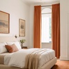 image:imageNICETOWN 96 inch Long Brown Velvet Curtains Extra Wide W62 x L96 Luxury Soft Thermal Insulated Room Darkening Heavy Duty Velvet Drapes for Sliding Glass Door 2 PanelsRed Series  Red Orange