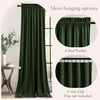 image:imageNICETOWN 96 inch Long Brown Velvet Curtains Extra Wide W62 x L96 Luxury Soft Thermal Insulated Room Darkening Heavy Duty Velvet Drapes for Sliding Glass Door 2 PanelsGreen Series  Olive Green