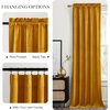 image:imageNICETOWN 96 inch Long Brown Velvet Curtains Extra Wide W62 x L96 Luxury Soft Thermal Insulated Room Darkening Heavy Duty Velvet Drapes for Sliding Glass Door 2 PanelsYellow Series  Yellowish Gold