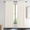 image:imageNICETOWN 96 inch Long Brown Velvet Curtains Extra Wide W62 x L96 Luxury Soft Thermal Insulated Room Darkening Heavy Duty Velvet Drapes for Sliding Glass Door 2 PanelsWhite Series  Ivory White