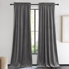 image:imageNICETOWN 96 inch Long Brown Velvet Curtains Extra Wide W62 x L96 Luxury Soft Thermal Insulated Room Darkening Heavy Duty Velvet Drapes for Sliding Glass Door 2 PanelsGrey Series  Grey