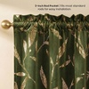 image:imageNICETOWN 96 inch Long Brown Velvet Curtains Extra Wide W62 x L96 Luxury Soft Thermal Insulated Room Darkening Heavy Duty Velvet Drapes for Sliding Glass Door 2 Panels2  Leaf Pattern  Olive Green