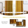 image:imageNICETOWN 96 inch Long Brown Velvet Curtains Extra Wide W62 x L96 Luxury Soft Thermal Insulated Room Darkening Heavy Duty Velvet Drapes for Sliding Glass Door 2 PanelsYellow Series  Mustard Gold