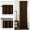 image:imageNICETOWN 96 inch Long Brown Velvet Curtains Extra Wide W62 x L96 Luxury Soft Thermal Insulated Room Darkening Heavy Duty Velvet Drapes for Sliding Glass Door 2 PanelsBrown Series  Brown