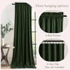 image:imageNICETOWN 96 inch Long Brown Velvet Curtains Extra Wide W62 x L96 Luxury Soft Thermal Insulated Room Darkening Heavy Duty Velvet Drapes for Sliding Glass Door 2 PanelsGreen Series  Olive Green