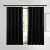 image:imageNICETOWN 96 inch Long Brown Velvet Curtains Extra Wide W62 x L96 Luxury Soft Thermal Insulated Room Darkening Heavy Duty Velvet Drapes for Sliding Glass Door 2 PanelsBlack Series  Black