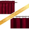 image:imageNICETOWN 96 inch Long Brown Velvet Curtains Extra Wide W62 x L96 Luxury Soft Thermal Insulated Room Darkening Heavy Duty Velvet Drapes for Sliding Glass Door 2 PanelsRed Series  Red