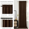 image:imageNICETOWN 96 inch Long Brown Velvet Curtains Extra Wide W62 x L96 Luxury Soft Thermal Insulated Room Darkening Heavy Duty Velvet Drapes for Sliding Glass Door 2 PanelsBrown Series  Brown