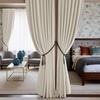 image:imageNICETOWN 96 inch Long Brown Velvet Curtains Extra Wide W62 x L96 Luxury Soft Thermal Insulated Room Darkening Heavy Duty Velvet Drapes for Sliding Glass Door 2 PanelsWhite Series  Ivory White