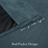 image:imageNICETOWN 96 inch Long Brown Velvet Curtains Extra Wide W62 x L96 Luxury Soft Thermal Insulated Room Darkening Heavy Duty Velvet Drapes for Sliding Glass Door 2 PanelsBlue Series  Slate Blue