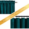 image:imageNICETOWN 96 inch Long Brown Velvet Curtains Extra Wide W62 x L96 Luxury Soft Thermal Insulated Room Darkening Heavy Duty Velvet Drapes for Sliding Glass Door 2 PanelsGreen Series  Teal