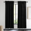 image:imageNICETOWN 96 inch Long Brown Velvet Curtains Extra Wide W62 x L96 Luxury Soft Thermal Insulated Room Darkening Heavy Duty Velvet Drapes for Sliding Glass Door 2 PanelsBlack Series  Black