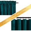 image:imageNICETOWN 96 inch Long Brown Velvet Curtains Extra Wide W62 x L96 Luxury Soft Thermal Insulated Room Darkening Heavy Duty Velvet Drapes for Sliding Glass Door 2 PanelsGreen Series  Teal