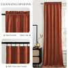 image:imageNICETOWN 96 inch Long Brown Velvet Curtains Extra Wide W62 x L96 Luxury Soft Thermal Insulated Room Darkening Heavy Duty Velvet Drapes for Sliding Glass Door 2 PanelsRed Series  Burnt Orange