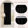 image:imageNICETOWN 96 inch Long Brown Velvet Curtains Extra Wide W62 x L96 Luxury Soft Thermal Insulated Room Darkening Heavy Duty Velvet Drapes for Sliding Glass Door 2 PanelsBlack Series  Black