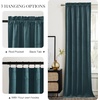 image:imageNICETOWN 96 inch Long Brown Velvet Curtains Extra Wide W62 x L96 Luxury Soft Thermal Insulated Room Darkening Heavy Duty Velvet Drapes for Sliding Glass Door 2 PanelsBlue Series  Greyish Blue